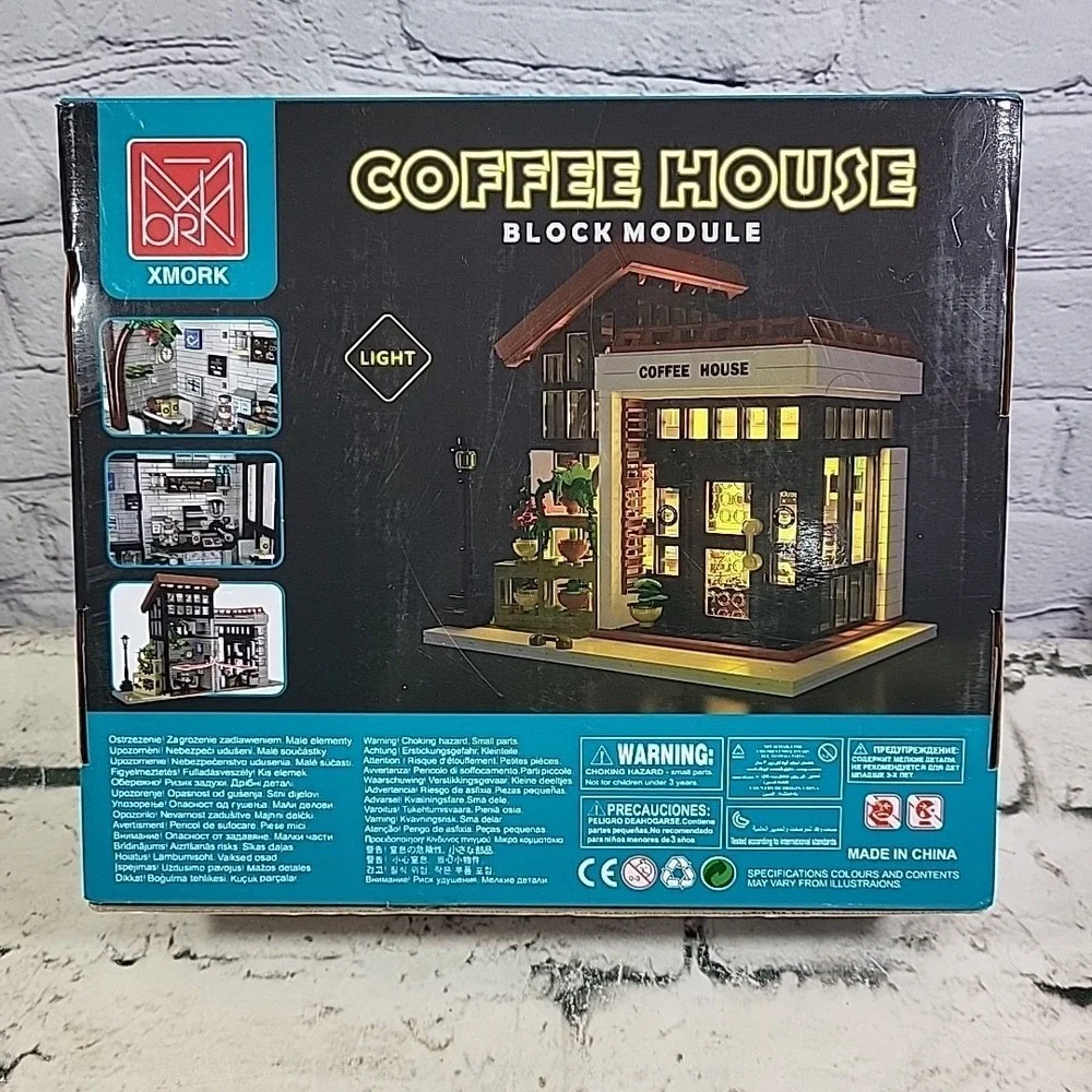 XMORK Coffee House‎ Block Module Building Kit Set Ages 6+ 031062 1512 Pcs